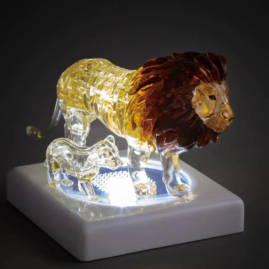Lion & Cub 3D Crystal Puzzle