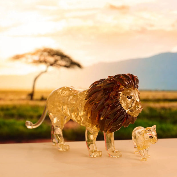 Lion & Cub 3D Crystal Puzzle